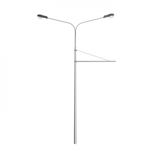 Опора контактной сети граненая фланцевая круглая МКСф-1000-9,0 200х430х9 мм