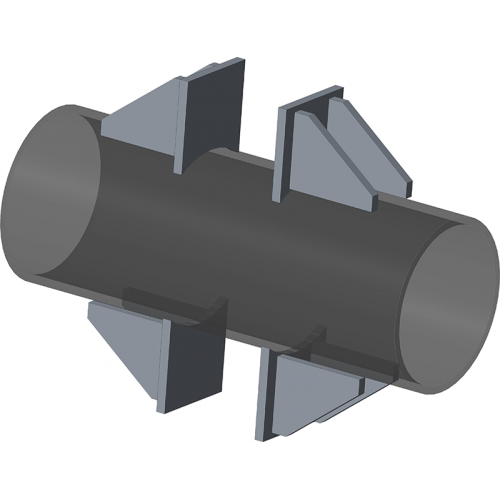 Опора неподвижная двухупорная для тепловых сетей ТС-660.00.00 32х20х104х110 мм Серия 5.903-13 выпуск 7-95 0,56 кг