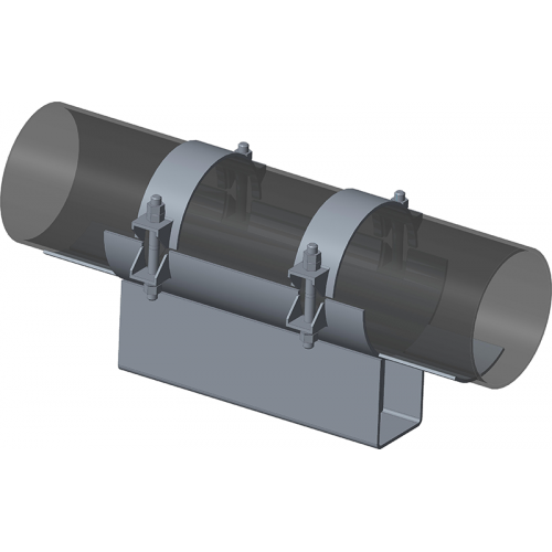 Опора неподвижная бугельная с корпусом для тепловых сетей ТС-671.00.00 630х380х340х150 мм Серия 5.903-13 выпуск 7-95 75,3 кг