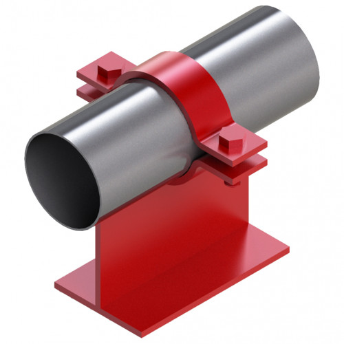 Опора неподвижная хомутовая тавровая для тепловых сетей исп. АС00 09Г2С 18х50х100х70 мм ОСТ 36-146-88 1 кг